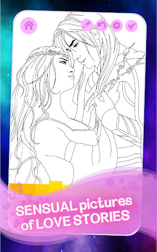 Fantasy Love Coloring Book