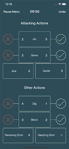 Volleyball StatKeeper Screen 2