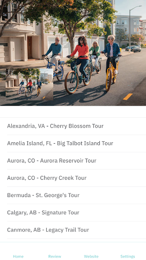 Android application Pedego eBike Tours screenshort