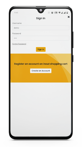 Inout Shopping Cart Screen 2