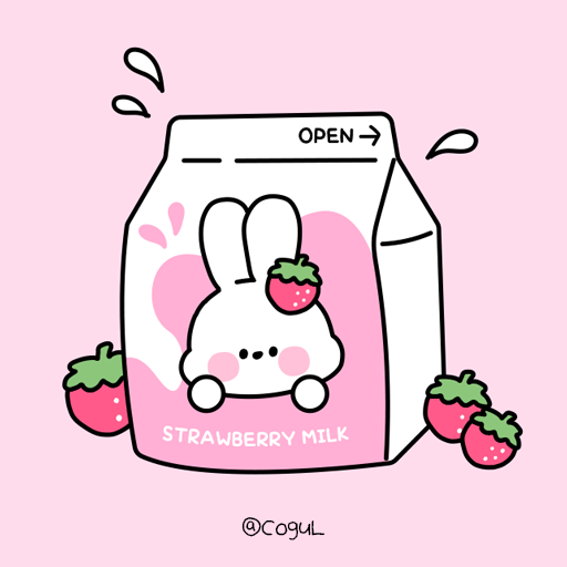 카카오톡 테마 - 바니_달콤 딸기우유 logo