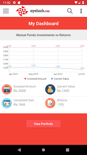Myefunds Screen 2