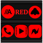 Cover Image of Tải xuống Red and Black Icon Pack 6.2 APK