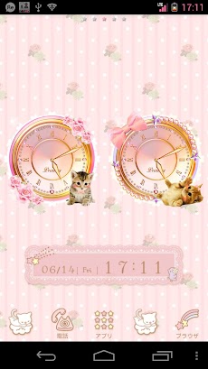 かわいい子猫のアナログ時計ウィジェット Androidアプリ Applion