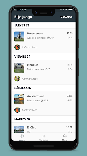 Android application Tamapi - Juega fútbol amistoso screenshort