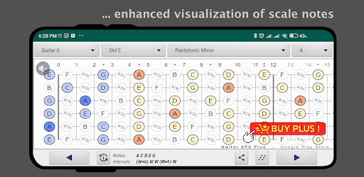 Android application Guitar Scales Patterns Lite screenshort