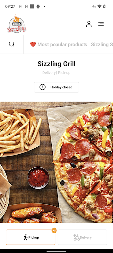 Android application Sizzling Grill Plymouth screenshort