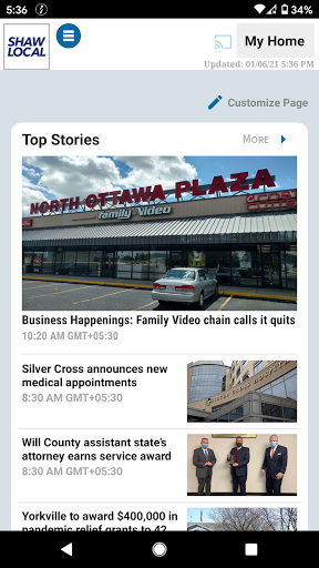 Android application Shaw Local News screenshort