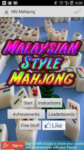 Android application Malaysian Style Mahjong screenshort