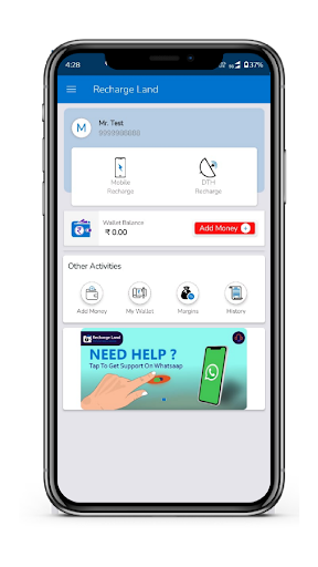 Recharge Land | Commission App Screen 2
