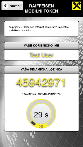 Raiffeisen Mobile Token Screen 3