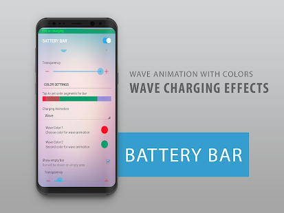 Batterijbalk: energiebalken op S-screenshot