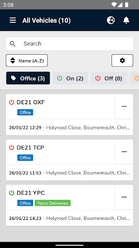 Android application Navstar Tracking screenshort