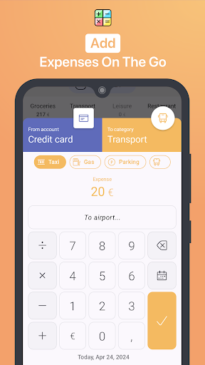 Screenshot of 1Money: expense tracker budget