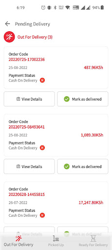 Faida - Delivery App Screen 3