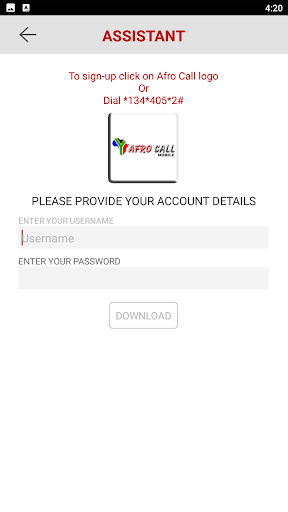 Afro Call Mobile Screen 2
