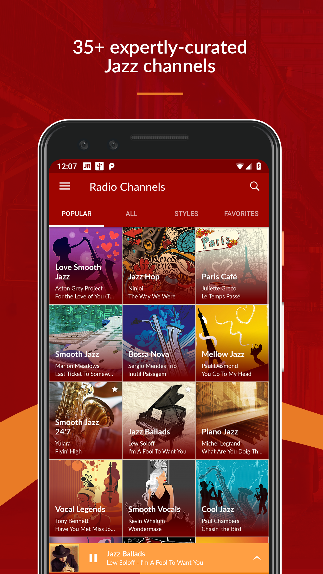 Android application JAZZ MUSIC RADIO screenshort