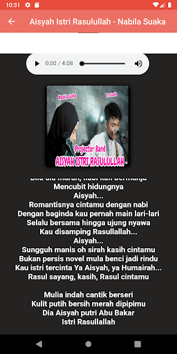 Lagu Aisyah Istri Rasulullah Screen 3