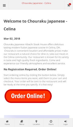 Android application Chouraku Japanese Celina Order screenshort