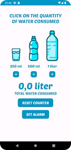 Android application Drink Water Reminder screenshort