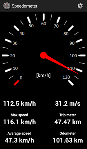Android application Speedometer screenshort