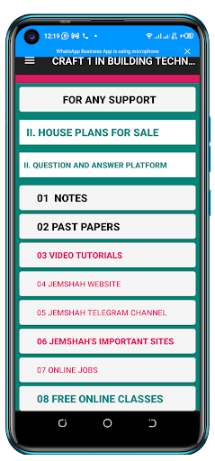 Android application Craft 1 Building Past Papers screenshort