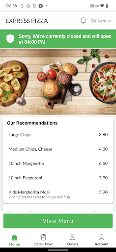 Express Pizza Screen 2