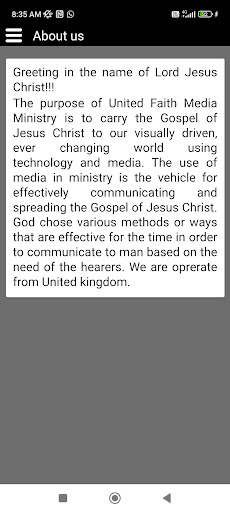 United Faith Radio Screen 2