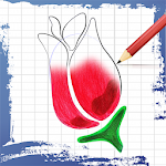 Cover Image of Download 100+ How to Draw Flowers 1.1 APK