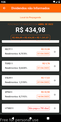 FIIs & Rendimentos Screen 3
