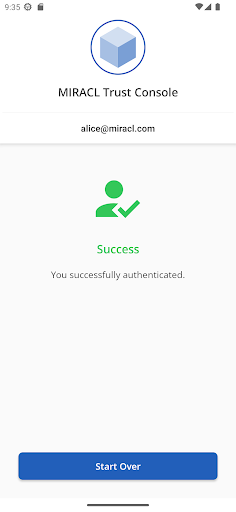 MIRACL Trust Integration Screen 3