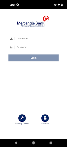 Android application Mercantile Banking App screenshort