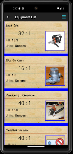 DynoMix Oil Mix Calculator Screen 2