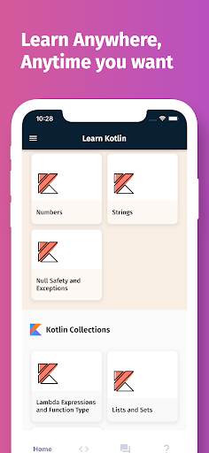 Screenshot of Learn Kotlin Coding, KotlinPad