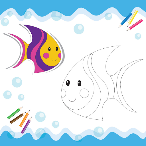 Coloring Book for Fish - Coloring pages 2021
