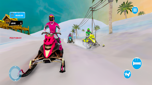 Android application Snow Bike Racing Snocross Game screenshort