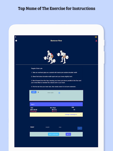 Muscle Building and Toning Workouts and Tracker