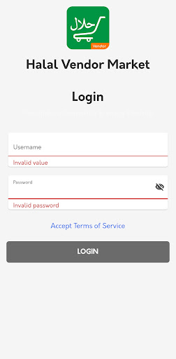 Android application Halal Market Vendor screenshort
