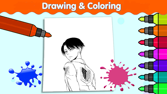 Desenhos de Ataque dos Titãs Para Colorir e Imprimir - Pintar