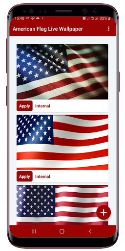 Android application American Flag Live Wallpaper screenshort