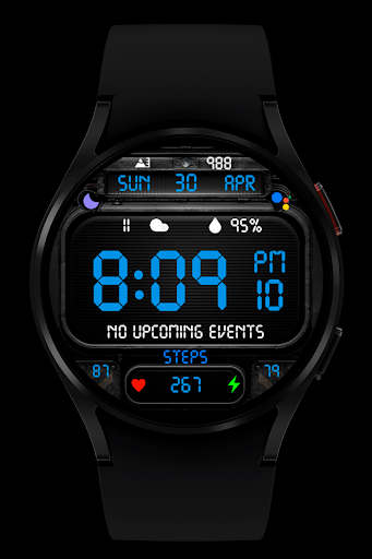 Digital V2 Watch Face Wear OS Screen 2