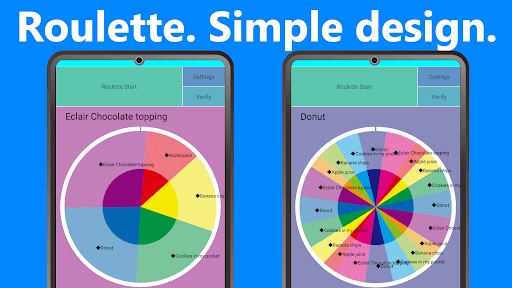 Android application Roulette. Readout of results screenshort