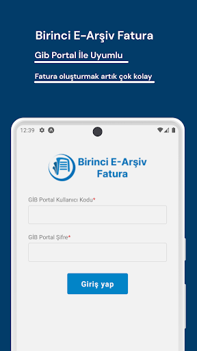Android application Birinci Fatura screenshort