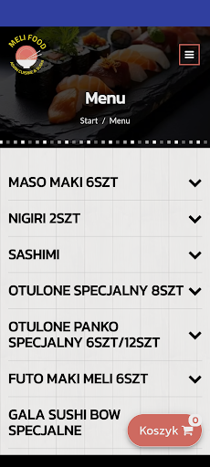 Android application Meli Food & Sushi Warsaw screenshort