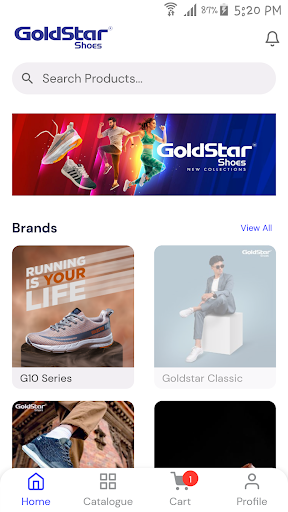 Android application Goldstar Shoes screenshort