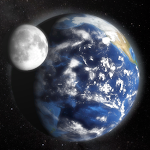Cover Image of Download Earth and Moon Live Wallpaper  APK