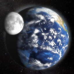 Imazhi i ikonës Earth and Moon Live Wallpaper