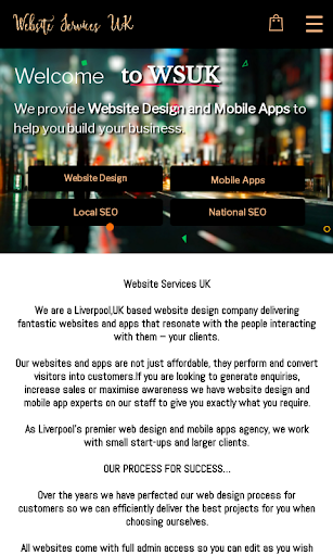 Android application Website Services screenshort