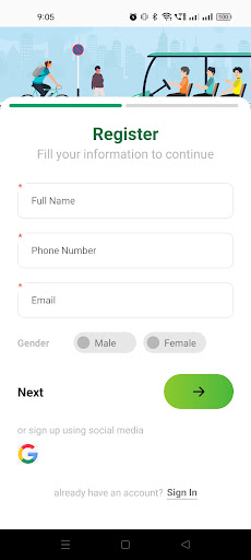Android application Indeanta screenshort