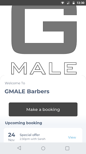 Android application GMALE Barbers screenshort